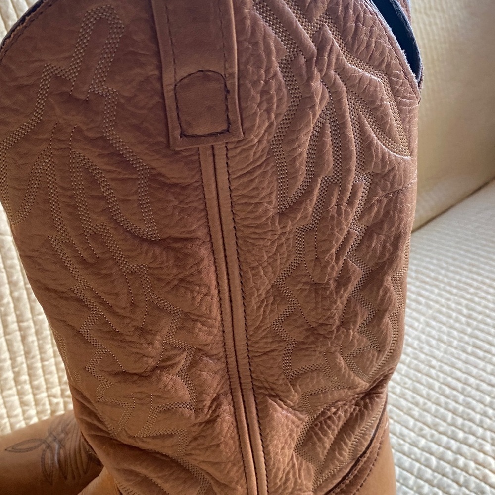 Laredo Men Sz 9 Jacksonville Collection 13" Cowboy Boots Deertan Foot & Top - Picture 3 of 8